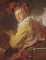 Music a portrait of Monsieur de la Breteche brother of the Abbot of Saint Non - Jean-Honore Fragonard