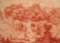 Gardens of the Villa dEste from the foot of the waterfall - Jean-Honore Fragonard