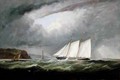 Schooner Yacht Esmeralda in Alderney Roads off Cap le Hague - Arthur Wellington Fowles