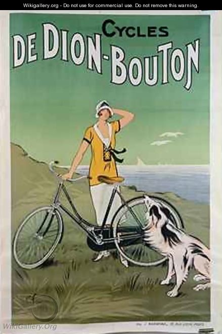 Poster advertising the De Dion Bouton Cycles - Felix Fournery