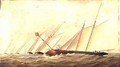 Cutters and Schooners Rounding the Mouse Lightship - Arthur Wellington Fowles