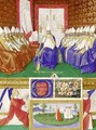 St Hilary of Poitiers Presiding over a Council from the Hours of Etienne Chevalier - Jean Fouquet
