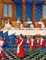 Banquet given by Charles V 1338-80 in honour of his uncle Emperor Charles IV 1316-78 in 1378 - Jean Fouquet