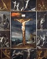 The Crucified Christ Enframed with Scenes of Martyrdom of the Apostles - Frans the younger Francken