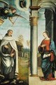 The Annunciation with St Albert the Carmelite - Francesco Francia