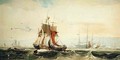 Shipping on the Medway Kent - Francois Louis Thomas Francia