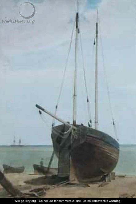 Deal Lugger and Boats - Francois Louis Thomas Francia