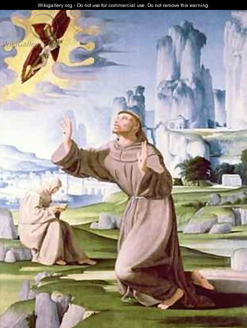 St Francis Receiving the Stigmata - Pietro (Pietro Hispano) Francione