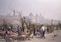 Flower Market by the Seine - Georges Fraipont