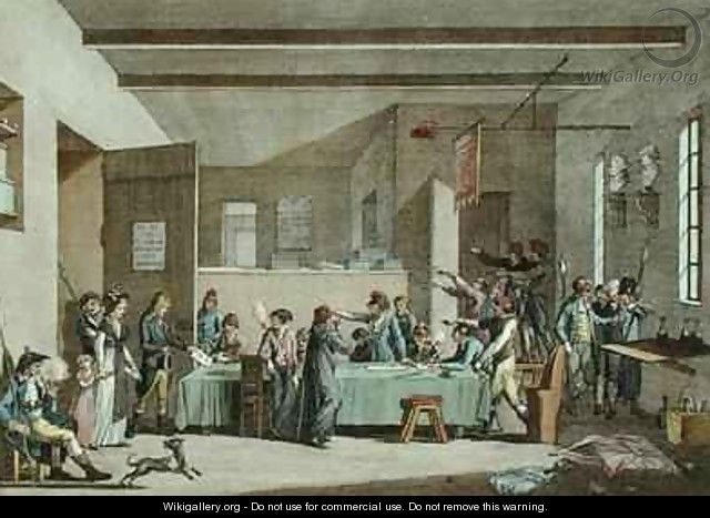 Interior of a Revolutionary Committee in 1792-93 - (after) Fragonard, Alexandre Evariste