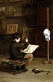 Young Boy Drawing from a Cast Head - Edouard Frère