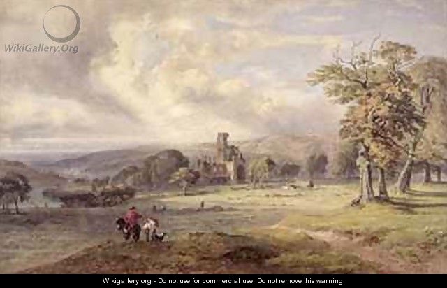 View of Kirkstall Abbey Leeds - George Arthur Fripp