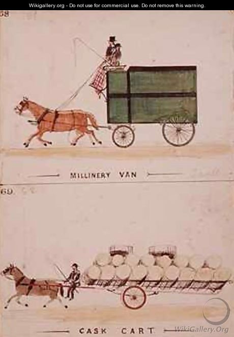 The Millinery Van and the Cask Cart - William Francis Freelove