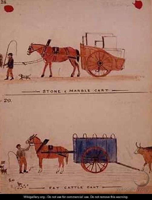 Stone and Marble Cart and Fat Cattle Cart - William Francis Freelove