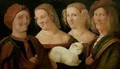 Four People Laughing at the Sight of a Cat - Niccolo Frangipane