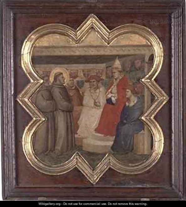 St Francis before the Pope and Cardinals - Taddeo Gaddi