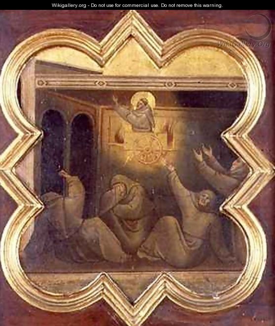 The Apparition of St Francis in the Chariot of Fire - Taddeo Gaddi