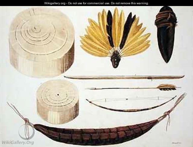 Tools weapons and utensils of Puri and Botocudos tribes Rio Grande region - Paolo Fumagalli