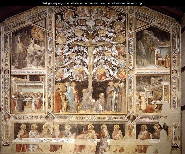 Last Supper, Tree of Life and Four Miracle Scenes 2 - Taddeo Gaddi