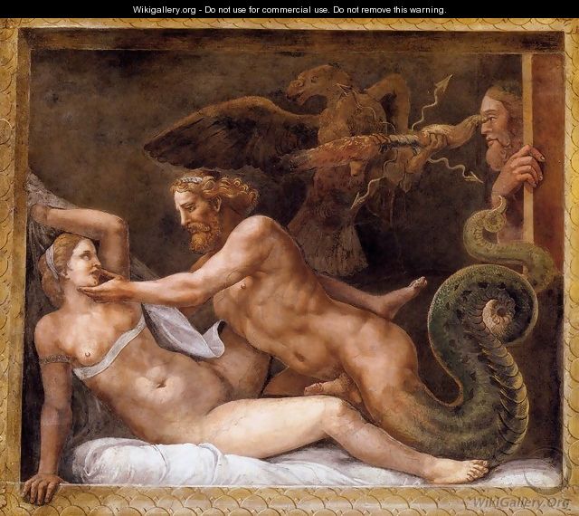 Jupiter Seducing Olympias - Giulio Romano (Orbetto)