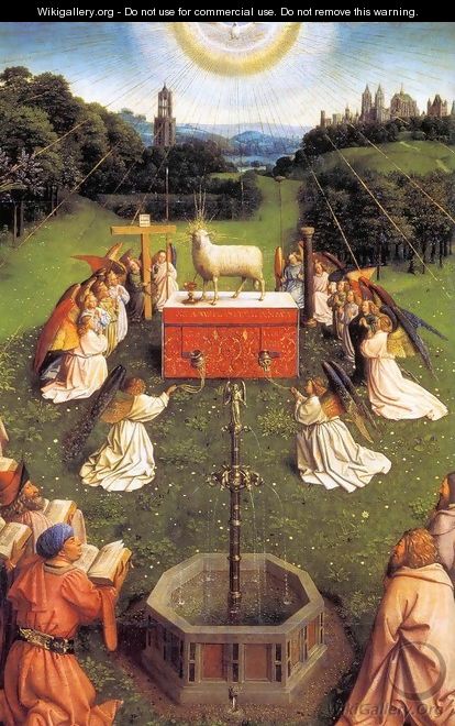 The Ghent Altarpiece Adoration of the Lamb (detail) 3 - Jan Van Eyck