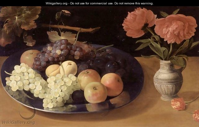 Still-Life of Grapes, Plums and Apples - Jacob van Es