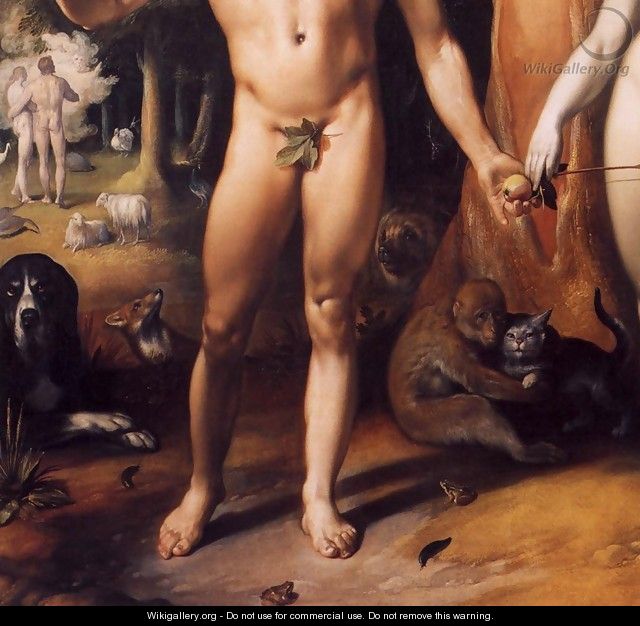 The Fall of Man (detail) - Cornelis Cornelisz Van Haarlem