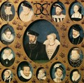 Henri II of Valois and Caterina de' Medici, Surrounded by Members of Their Famil - Francois Clouet
