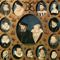 Henri II of Valois and Caterina de' Medici, Surrounded by Members of Their Famil - Francois Clouet