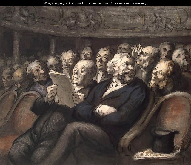 Intermission at the Comedie Francaise - Honoré Daumier