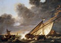 Ships Tossed in a Gale - Aelbert Cuyp