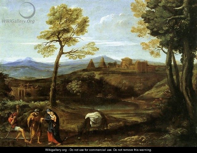 Landscape with the Flight into Egypt - Domenichino (Domenico Zampieri)