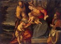 Holy Family with Sts Catherine, Anne and John - Benedetto Caliari