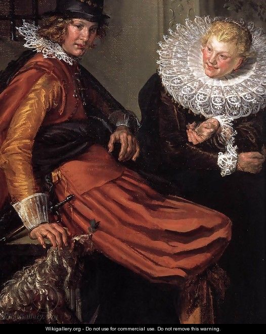 Dignified Couples Courting (detail) - Willem Buytewech