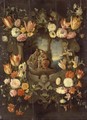 Holy Family Framed with Flowers - Jan, the Younger Brueghel