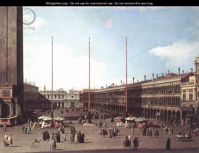 Piazza San Marco, Looking toward San Geminiano - (Giovanni Antonio Canal) Canaletto