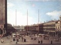 Piazza San Marco, Looking toward San Geminiano - (Giovanni Antonio Canal) Canaletto