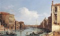 The Grand Canal from Campo San Vio towards the Bacino - (Giovanni Antonio Canal) Canaletto