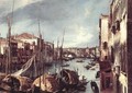 The Grand Canal with the Rialto Bridge in the Background (detail) 2 - (Giovanni Antonio Canal) Canaletto