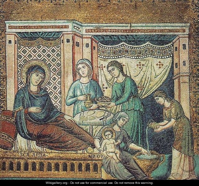 Nativity of the Virgin 2 - Pietro Cavallini
