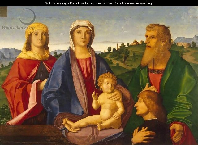 Madonna and Child with Saints and the Donor - Vincenzo di Biagio Catena