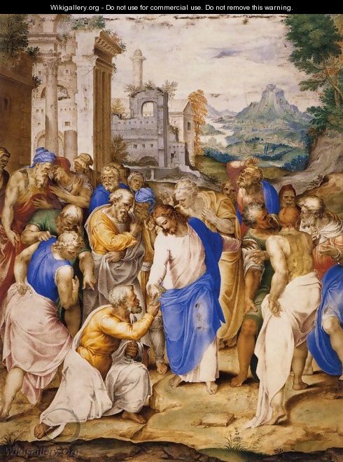 Christ Giving the Keys to St Peter - Giovanni B. (Il Genvovese) Castello