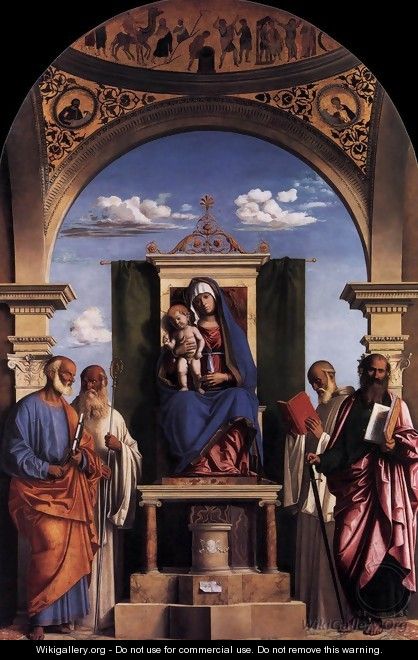 Madonna and Child Enthroned with Saints - Giovanni Battista Cima da Conegliano