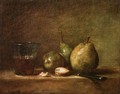 Pears, Walnuts and Glass of Wine - Jean-Baptiste-Simeon Chardin