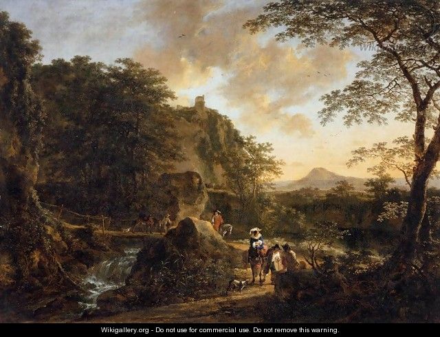 Landscape with a Peasant Woman on a Mule - Jan Both