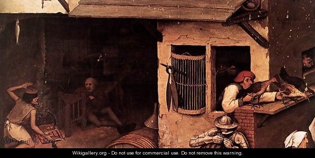 Netherlandish Proverbs (detail) 3 - Pieter the Elder Bruegel