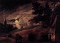 Dune Landscape by Moonlight - Adriaen Brouwer