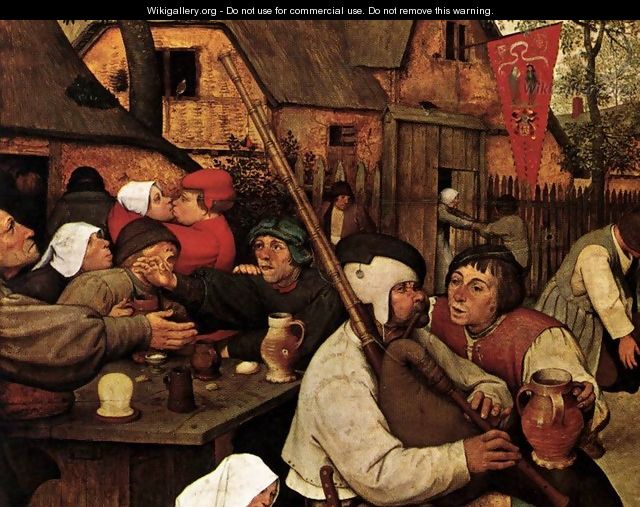 The Peasant Dance (detail) - Pieter the Elder Bruegel
