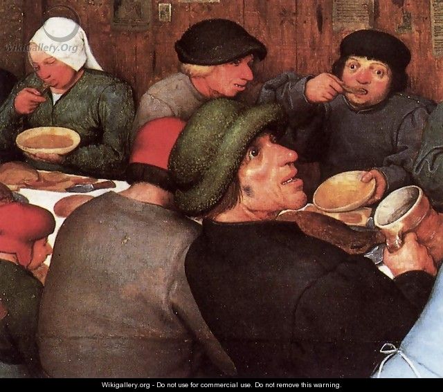 Peasant Wedding (detail) 2 - Pieter the Elder Bruegel