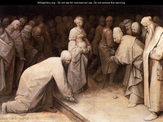Christ and the Woman Taken in Adultery - Pieter the Elder Bruegel